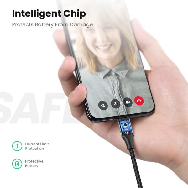 UGREEN Micro USB Cable Nylon Braided USB A to Micro USB Fast Charger Compatible - 5 feet - 1.5M - Black - 60147 - Image 5