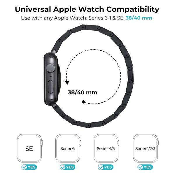 Apple Watch Band made from Pure Carbon Fiber for Apple Watch Series 7 45mm / Series 6,5,4 44mm / Series 3,2,1 42mm by PITAKA - Retro - Image 7