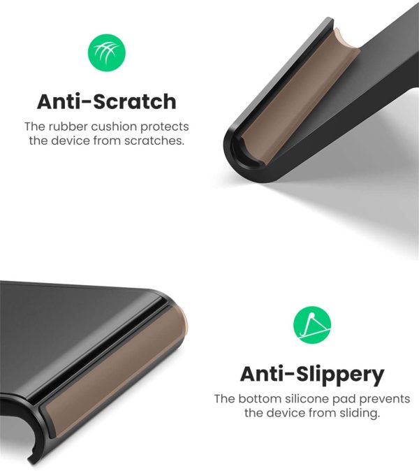 UGREEN Cell Phone Stand Holder for Desk Adjustable Angles - Black - 50747 - Image 2