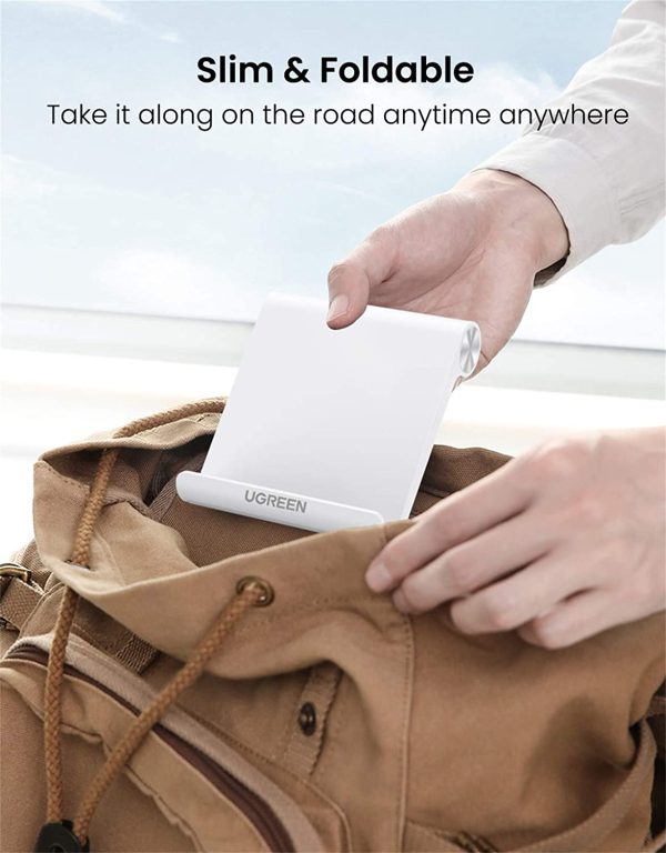 UGREEN Tablet iPad Stand Holder for Desk Adjustable Angles - White - 30485 - Image 5