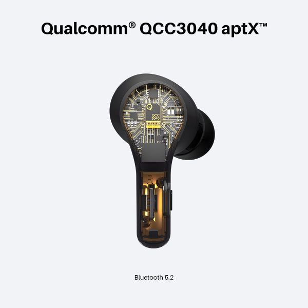 61N1FuQx4yS._AC_SL1500_ Tribit Flybuds C1 Qualcomm QCC3040 Bluetooth 5.2, 4 Mics CVC 8.0 Call Noise Reduction 50H Playtime Clear Calls Volume Control True Wireless Bluetooth Earbuds Earphones - Image 3