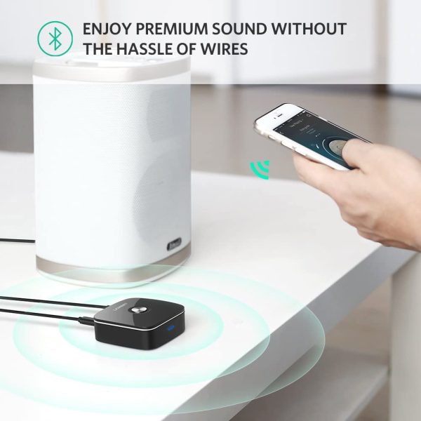 UGREEN Bluetooth Receiver 5.0 Wireless Audio Music RCA Adapter for Home Car Music Streaming Sound with 3.5mm and 2RCA Jack - Black - 30445 - Image 4