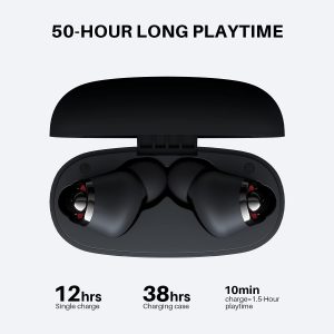 Tribit Flybuds C1 Qualcomm QCC3040 Bluetooth 5.2, 4 Mics CVC 8.0 Call Noise Reduction 50H Playtime Clear Calls Volume Control True Wireless Bluetooth Earbuds Earphones - Image 4
