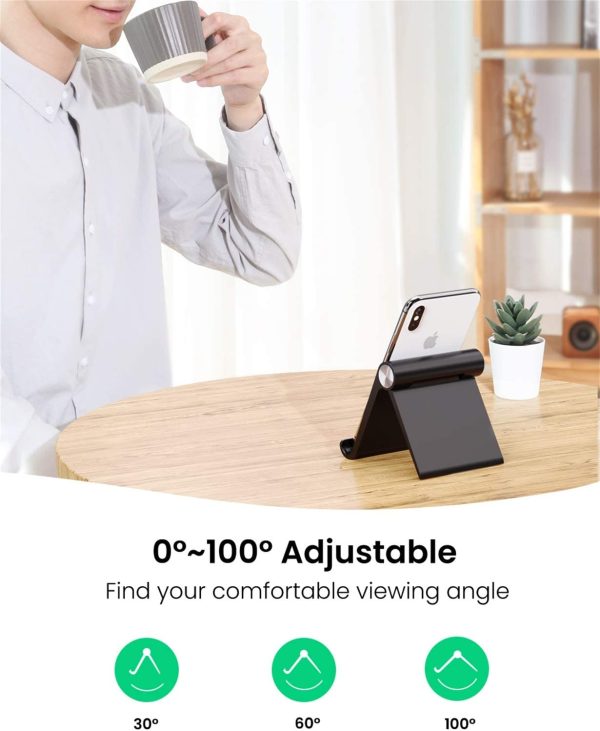 UGREEN Tablet iPad Stand Holder for Desk Adjustable Angles - Black - 50748 - Image 4