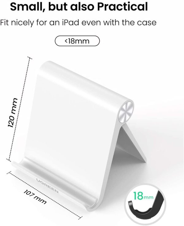 UGREEN Tablet iPad Stand Holder for Desk Adjustable Angles - White - 30485 - Image 7