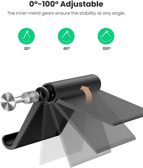 UGREEN Cell Phone Stand Holder for Desk Adjustable Angles - Black - 50747 - Image 6