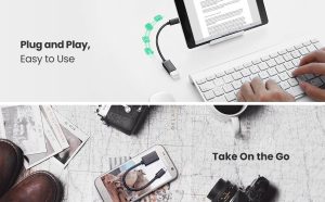 UGREEN Micro USB 2.0 OTG Cable On The Go Adapter Male Micro USB to Female USB - Black - 15 cm - 10396 - Image 2