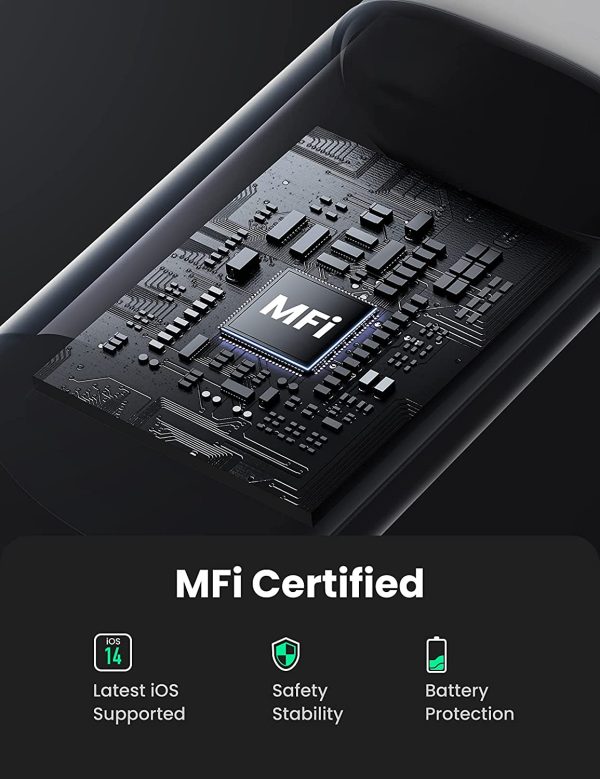 UGREEN USB C to Lightning Cable MFi Certified iPhone Charging Cable compatible with 20W Fast Charging - 3 Feet - White - 10493 - Image 7