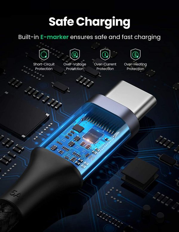 UGREEN USB-C to USB-C Cable USB Type C 100W Power Delivery PD Charging Cord - 2M - Black - 70429 - BIS - Image 5