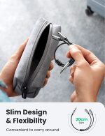 UGREEN Headphone Splitter 3.5mm Audio Stereo Y Splitter Extension Braided Cable Dual Headphone Jack Adapter for Earphone - 20 cm - Black - 10532 - Image 7