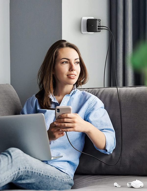 UGREEN USB C Charger 65W 4-Port PD Charger GaN Tech Fast Charging - 70773  - Black - Image 5