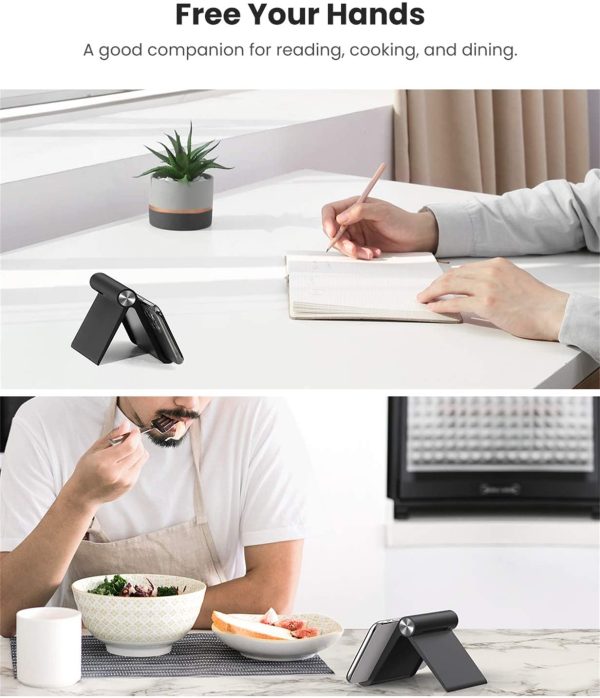 UGREEN Cell Phone Stand Holder for Desk Adjustable Angles - Black - 50747 - Image 7