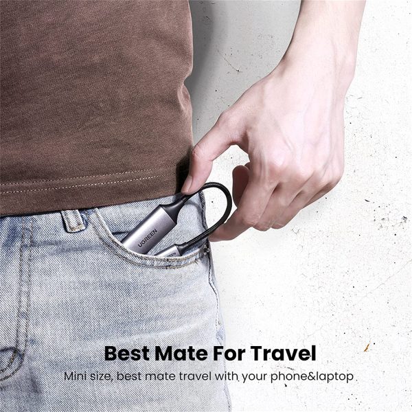 81QUdeMVeeS._AC_SL1500_ UGREEN USB C to HDMI Adapter Braided Cable 4K 60Hz Aluminum Type C Thunderbolt 3 Converter Male to Female - Black - 70444 - Image 5