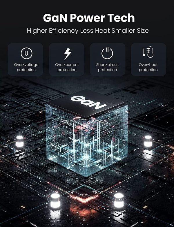 UGREEN USB C Charger 65W 4-Port PD Charger GaN Tech Fast Charging - 70773  - Black - Image 6