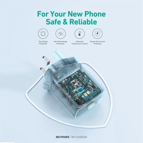 Aukey Swift 25W PD Wall Charger with PPS Technology for Samsung Fast Charging - US Plug - Black - PA-R1A - Image 5