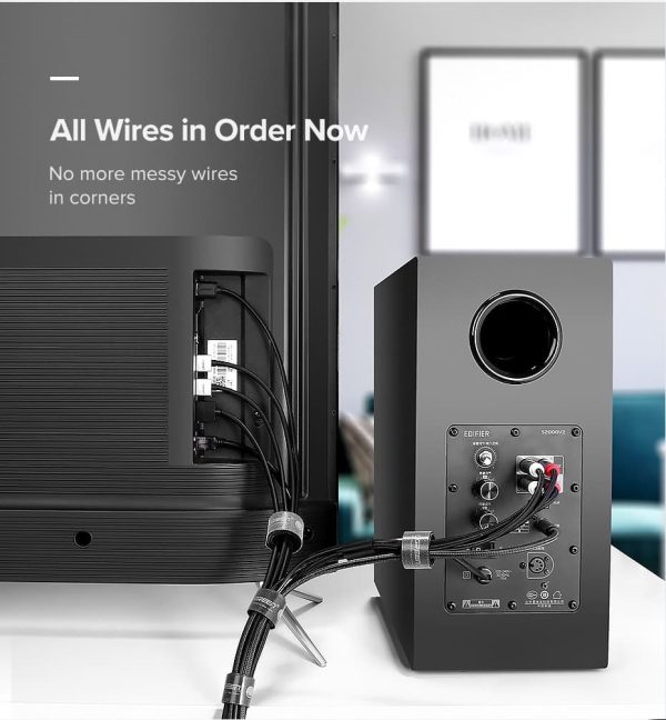 UGREEN Velcro Cable Organizer - 16 feet - Black - 40356 - Image 8