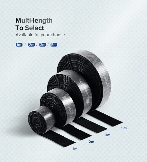 UGREEN Velcro Cable Organizer - 16 feet - Black - 40356 - Image 5