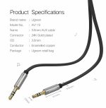 UGREEN AUX Audio Cable 3.5mm to 3.5mm - 6 feet - Black - 10735 - Image 6