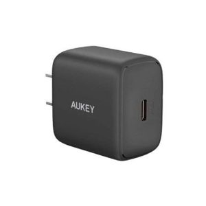 Aukey Swift 25W PD Wall Charger with PPS Technology for Samsung Fast Charging - US Plug - Black - PA-R1A