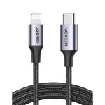 UGREEN USB C to Lightning Braided Cable MFi Certified - 3 Feet - Black - 60759 - BIS