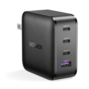 UGREEN USB C Charger 65W 4-Port PD Charger GaN Tech Fast Charging - 70773  - Black