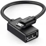 UGREEN Micro USB 2.0 OTG Cable On The Go Adapter Male Micro USB to Female USB - Black - 15 cm - 10396