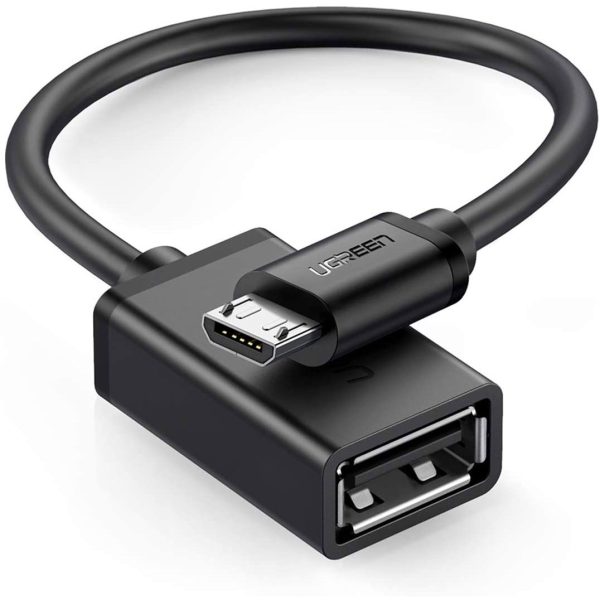 UGREEN Micro USB 2.0 OTG Cable On The Go Adapter Male Micro USB to Female USB - Black - 15 cm - 10396 - Image 1