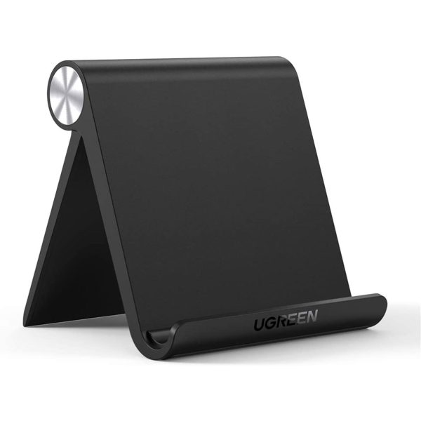 ugreen-tablet-stand-black UGREEN Tablet iPad Stand Holder for Desk Adjustable Angles - Black - 50748 - Image 1
