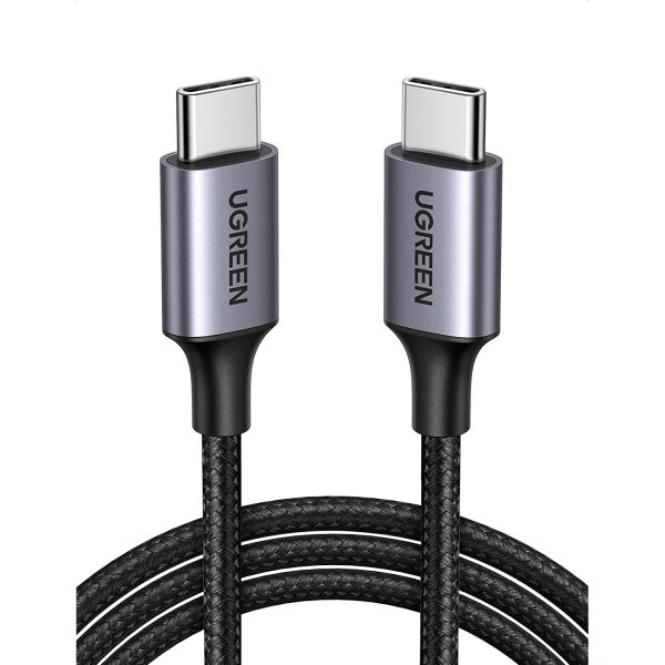 ugreen-usb-c-to-usb-60w-cable-6-feet-black UGREEN USB-C to USB-C Cable USB Type C 60W Power Delivery PD Charging Cord - 6 Feet - Black - 50152 - Image 1