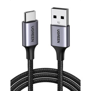 UGREEN USB Type C Cable Nylon Braided USB A to USB C Fast Charger Compatible - 4.5 feet - Black - 60127