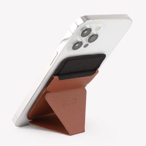 MOFT Snap on Phone Stand & Wallet - MagSafe Compatible - MS007M - Brown
