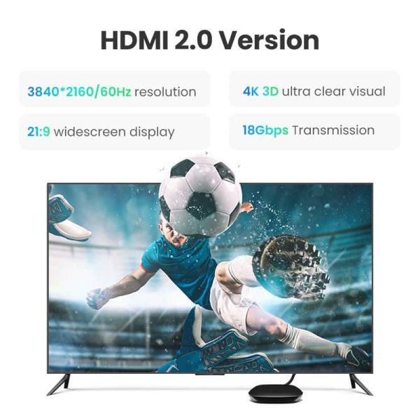 2 UGREEN HDMI Cable Copper Based High Speed HDMI 2.0 Cord 4K Compatible for UHD TV Monitor Computer Xbox 360 PS5 PS4 Blu-ray - 20M - 66 feet - Black - 10112 - Image 6