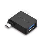 UGREEN 2 in 1 Adapter USB Male to Micro USB & Type C - 30453 - Black