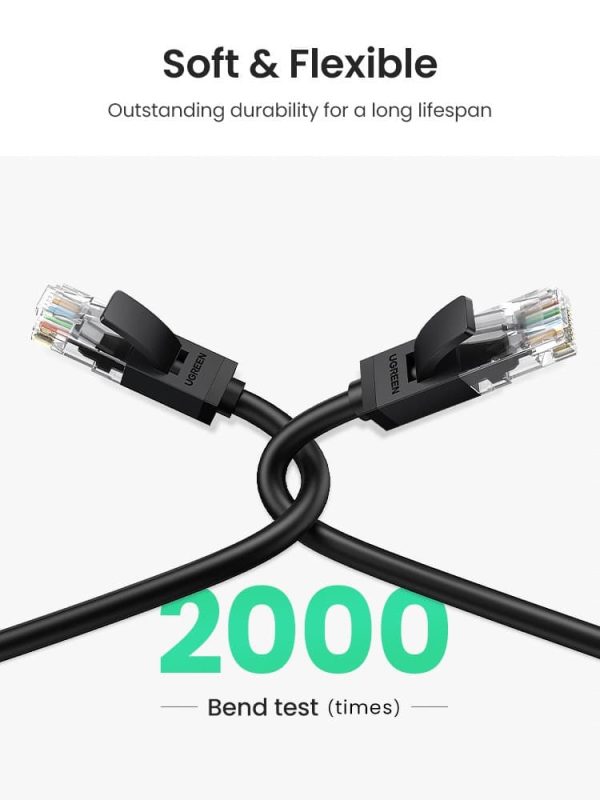4 UGREEN Cat6 UTP Ethernet Network 1000 Mbps Support RJ45 Cable - Black - 30m - 100 feet - 20168 - Image 4