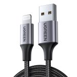 UGREEN USB A to Lightning Braided Cable MFi Certified iPhone Charging Cable Type A to Lightning Cable Aluminium Case - 3 Feet - 1M - Black - 60156