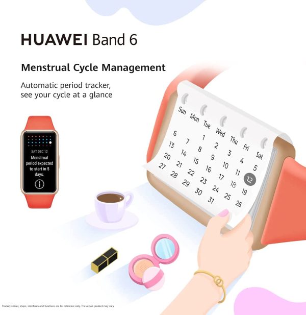 HUAWEI Band 6 Fitness Tracker Smartwatch for Men Women, 1.47''AMOLED Color Screen, SpO2,24H Heart Rate Monitor,14 Days Battery Life,Female Cycle Tracker, 5ATM Waterproof, Global Version - Black - Image 2