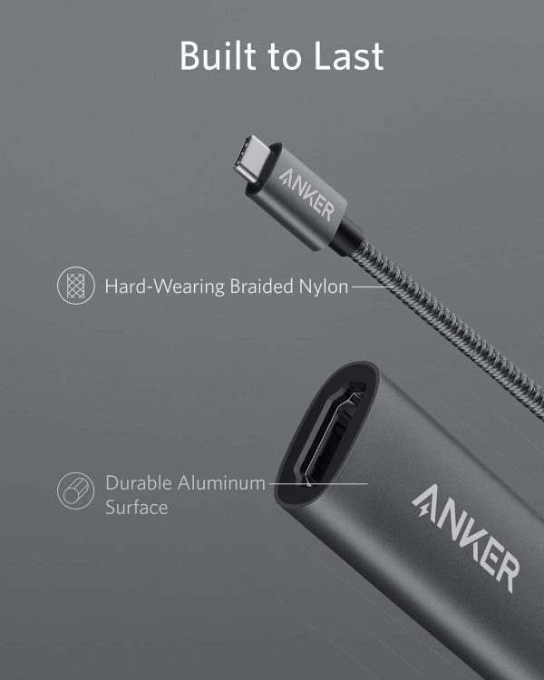 Anker USB C to HDMI Adapter (4K@60Hz), PowerExpand+ Aluminum Portable USB C Adapter - A83120A1 - Gray - Image 2