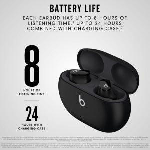 Beats Studio Buds – True Wireless Noise Cancelling Earbuds – Compatible with Apple & Android, Built-in Microphone, IPX4 Rating, Sweat Resistant Earphones, Class 1 Bluetooth Headphones - Black - OP - Image 5