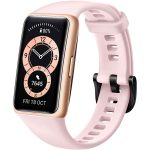 HUAWEI Band 6 Fitness Tracker Smartwatch for Men Women, 1.47''AMOLED Color Screen, SpO2,24H Heart Rate Monitor,14 Days Battery Life,Female Cycle Tracker, 5ATM Waterproof, Global Version - Pink