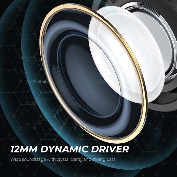 SoundPEATS T2 Hybrid Active Noise Cancelling Wireless Earbuds, ANC Earphones with Transparency Mode, Bluetooth 5.1 in-Ear Headphones, 30 Hours Playtime, USB-C Quick Charge, 12mm Driver - Black - Image 7