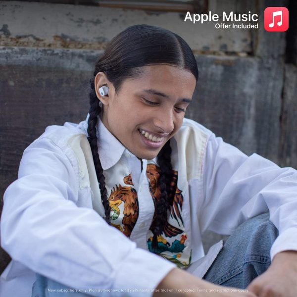 Beats Studio Buds – True Wireless Noise Cancelling Earbuds – Compatible with Apple & Android, Built-in Microphone, IPX4 Rating, Sweat Resistant Earphones, Class 1 Bluetooth Headphones - White - Image 2