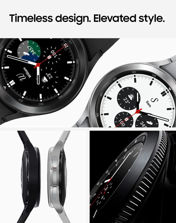 SAMSUNG Galaxy Watch 4 Classic 46mm Smartwatch with ECG Monitor Tracker for Health Fitness Running Sleep Cycles Bluetooth GPS Version - Silver - R890 - Image 6