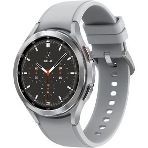 SAMSUNG Galaxy Watch 4 Classic 46mm Smartwatch with ECG Monitor Tracker for Health Fitness Running Sleep Cycles Bluetooth GPS Version - Silver - R890
