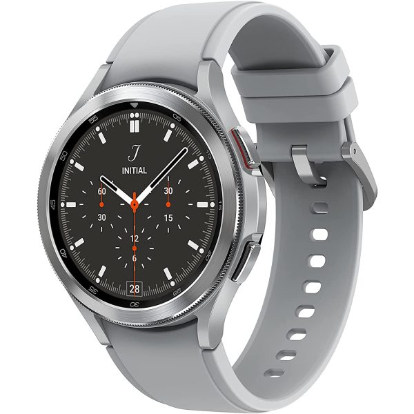 71xd-u2cG4S._AC_SL1500_ SAMSUNG Galaxy Watch 4 Classic 46mm Smartwatch with ECG Monitor Tracker for Health Fitness Running Sleep Cycles Bluetooth GPS Version - Silver - R890 - Image 1