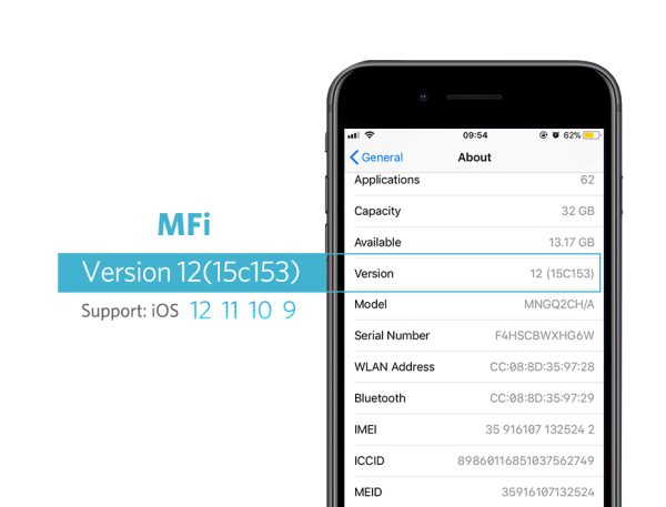 930-3_06 UGREEN USB A to Lightning Braided Cable MFi Certified iPhone Charging Cable Type A to Lightning Cable Aluminium Case - 6 Feet - 2M - Silver -  60163 - Image 7