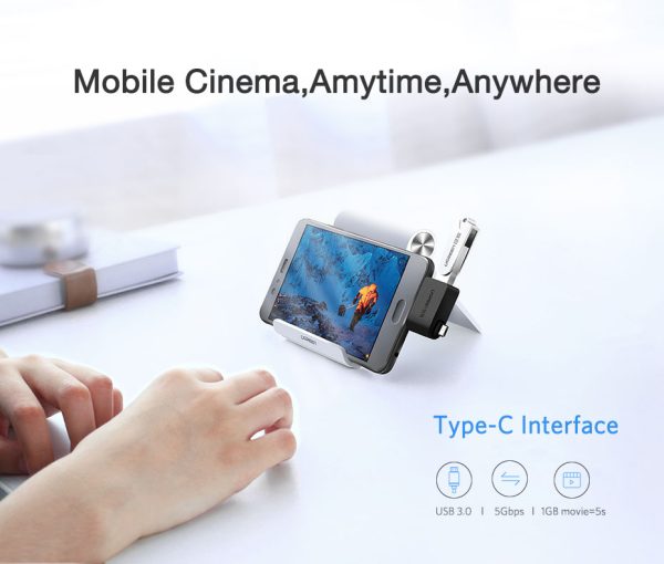 UGREEN 2 in 1 Adapter USB Male to Micro USB & Type C - 30453 - Black - Image 3