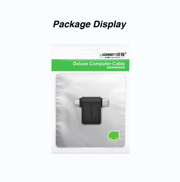 UGREEN 2 in 1 Adapter USB Male to Micro USB & Type C - 30453 - Black - Image 13