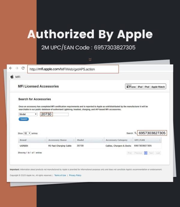 UGREEN USB A to Lightning Cable MFi Certified iPhone Charging Cable Type A to Lightning Cable Nickel Plating ABS Shell - 3 Feet - Black -  80822 - Image 12