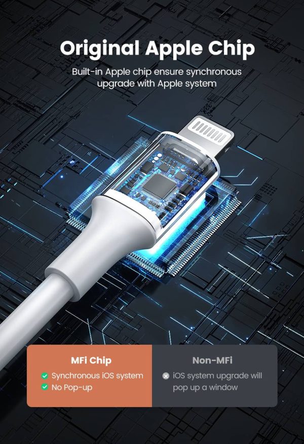 UGREEN USB A to Lightning Cable MFi Certified iPhone Charging Cable Type A to Lightning Cable Nickel Plating ABS Shell - 3 Feet - Black -  80822 - Image 9