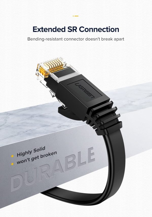 NW102-930-1_07 UGREEN Cat6 UTP Ethernet Network 1000 Mbps Support RJ45 Cable - Black - 30m - 100 feet - 20168 - Image 16